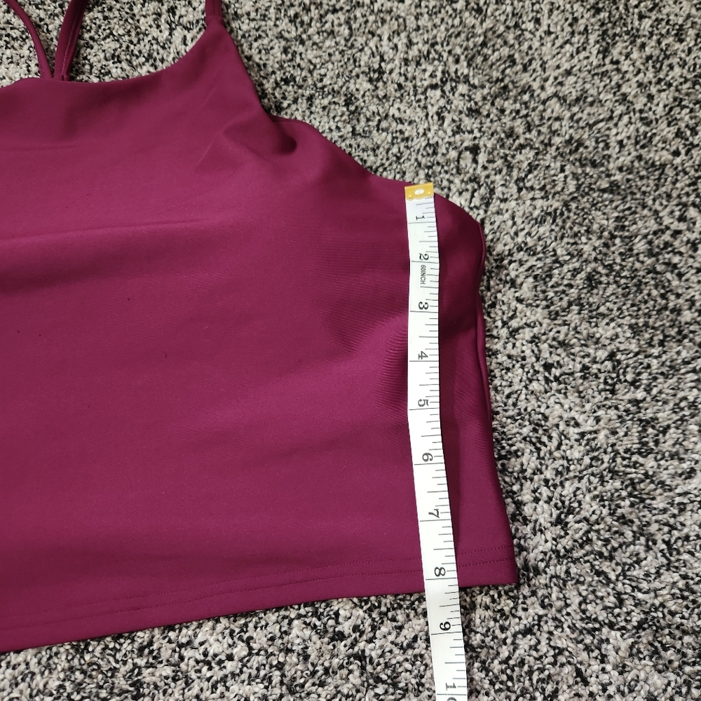 Old Navy Active Sports Bra Powersoft Light Support Built In Bra Purple/wine XXL - Picture 3 of 10